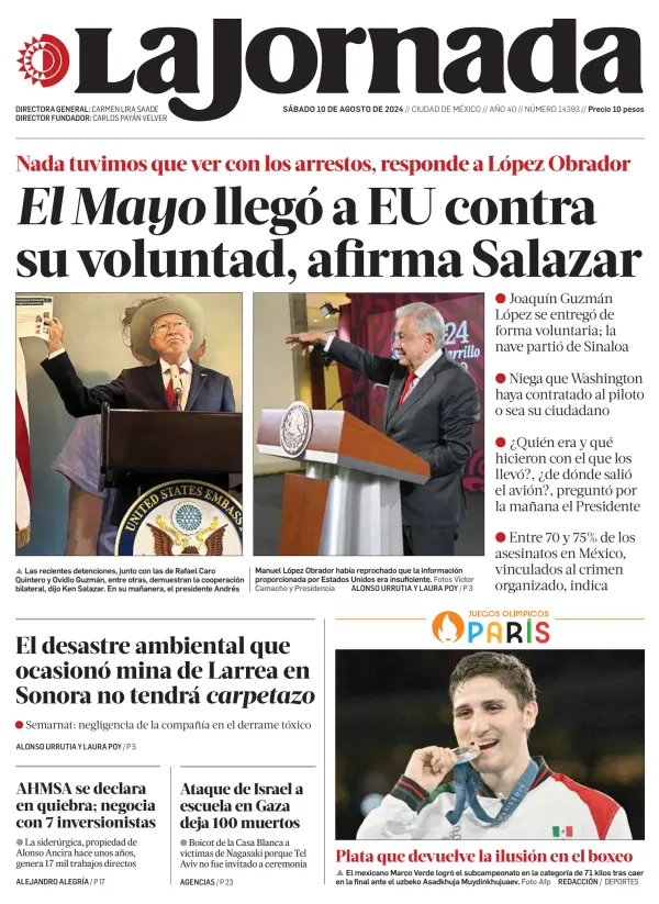 Read full digital edition of La Jornada newspaper from Mexico