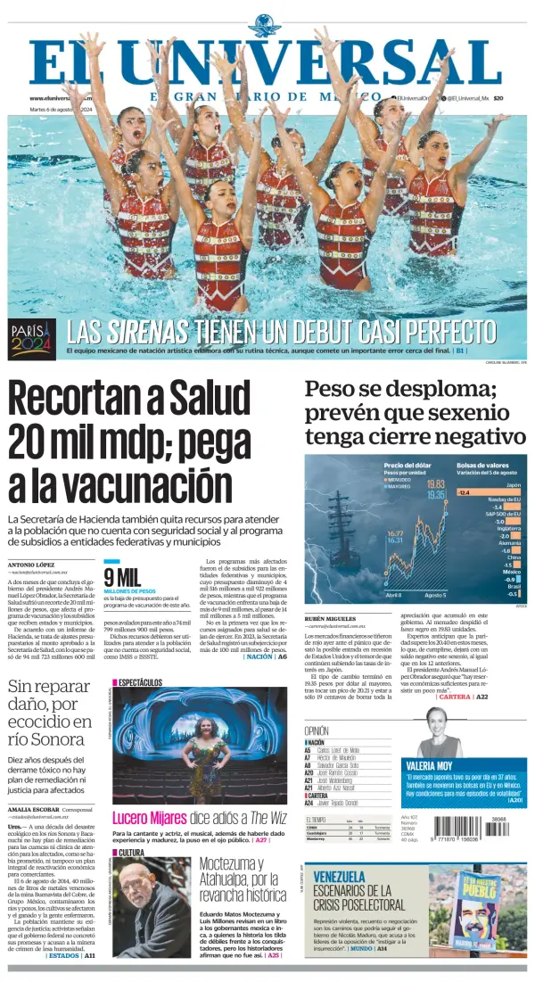 Read full digital edition of El Universal newspaper from Mexico