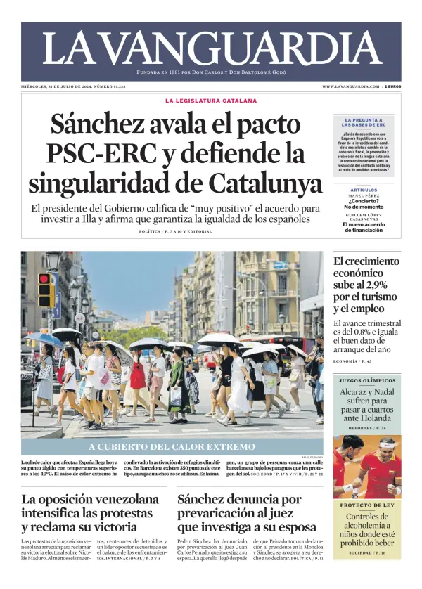 Read full digital edition of La Vanguardia newspaper from Spain