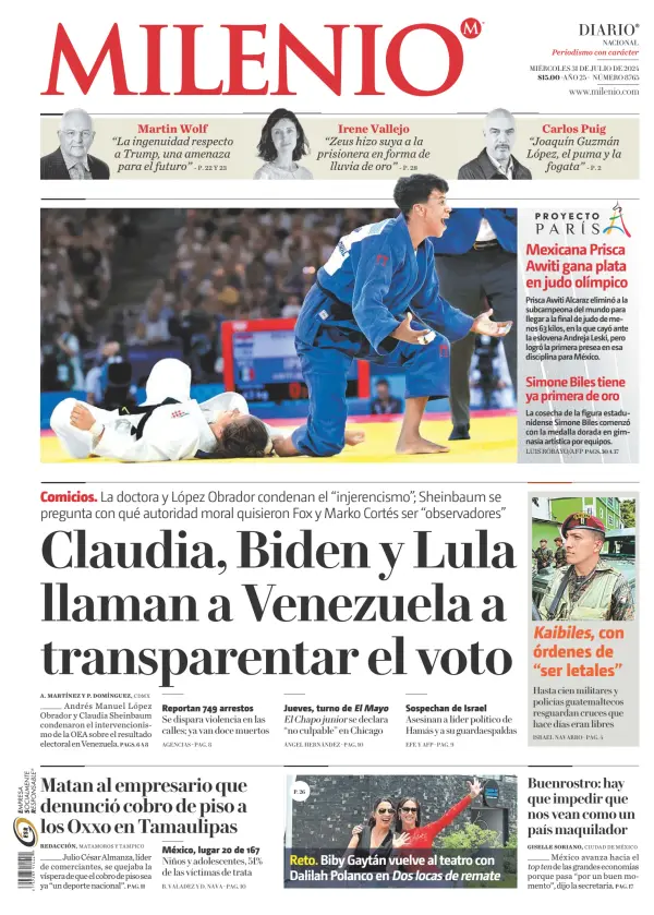 Read full digital edition of Milenio newspaper from Mexico