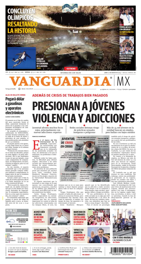 Read full digital edition of Vanguardia newspaper from Mexico