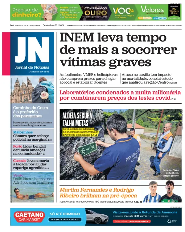 Read full digital edition of Jornal de Noticias newspaper from Portugal