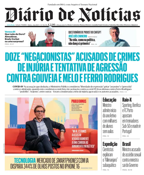 Read full digital edition of Diario de Noticias newspaper from Portugal