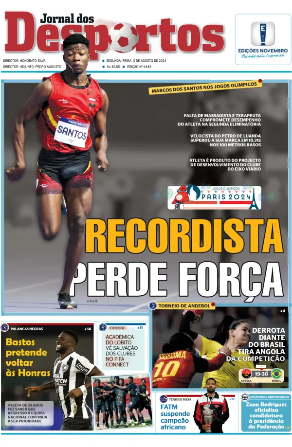 Read full digital edition of Jornal dos Desportos newspaper from Angola