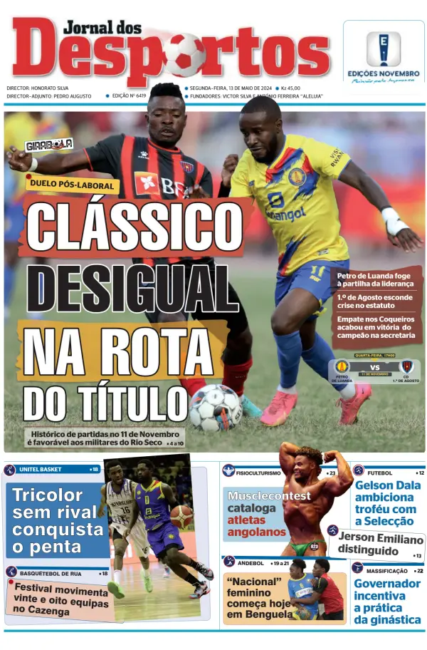 Read full digital edition of Jornal dos Desportos newspaper from Angola