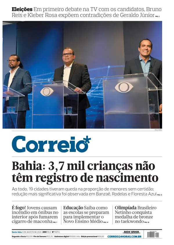 Read full digital edition of Correio da Bahia newspaper from Brazil