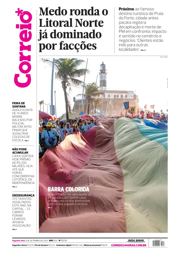 Read full digital edition of Correio da Bahia newspaper from Brazil