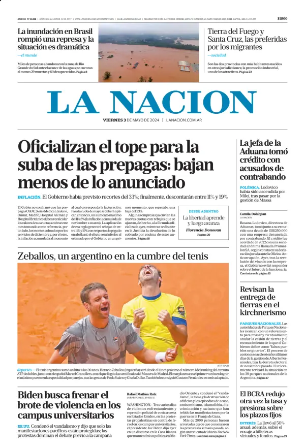 Read full digital edition of La Nacion (Combined) newspaper from Argentina