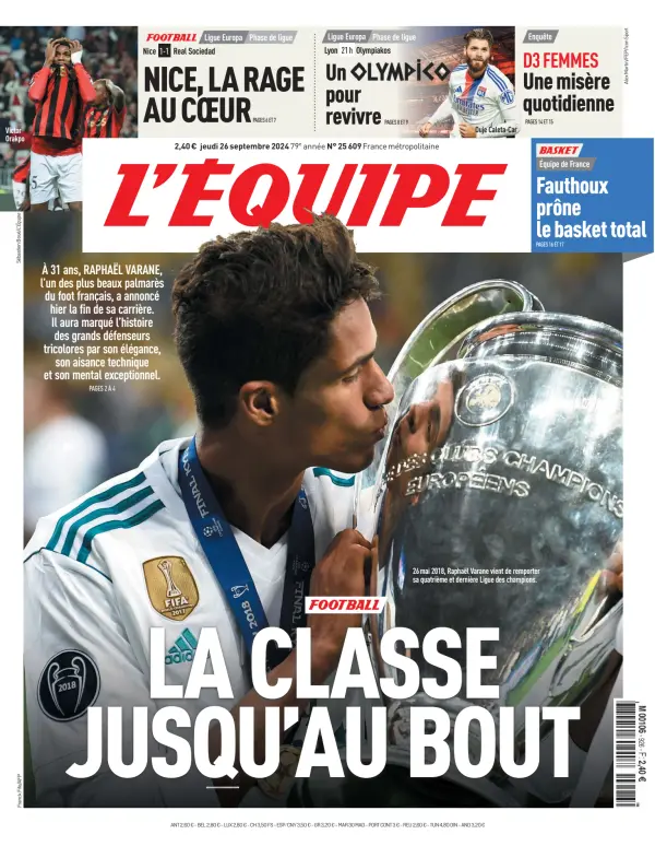 Read full digital edition of L'Equipe newspaper from France