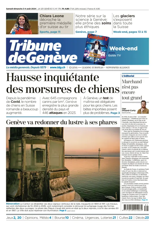 Read full digital edition of Tribune De Geneve newspaper from Switzerland