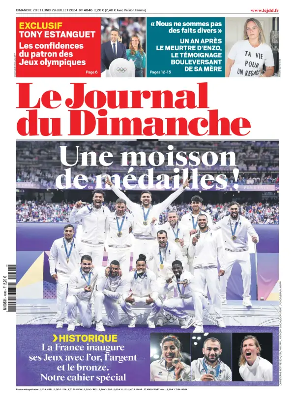 Read full digital edition of Journal Du Dimanche newspaper from France