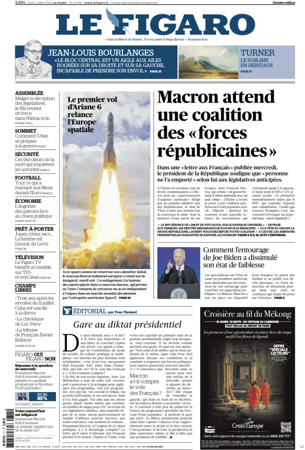 Read full digital edition of Le Figaro Online newspaper from France