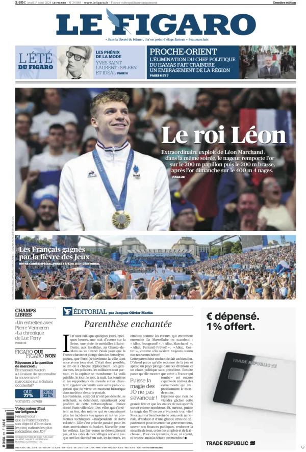 Read full digital edition of Le Figaro Online newspaper from France