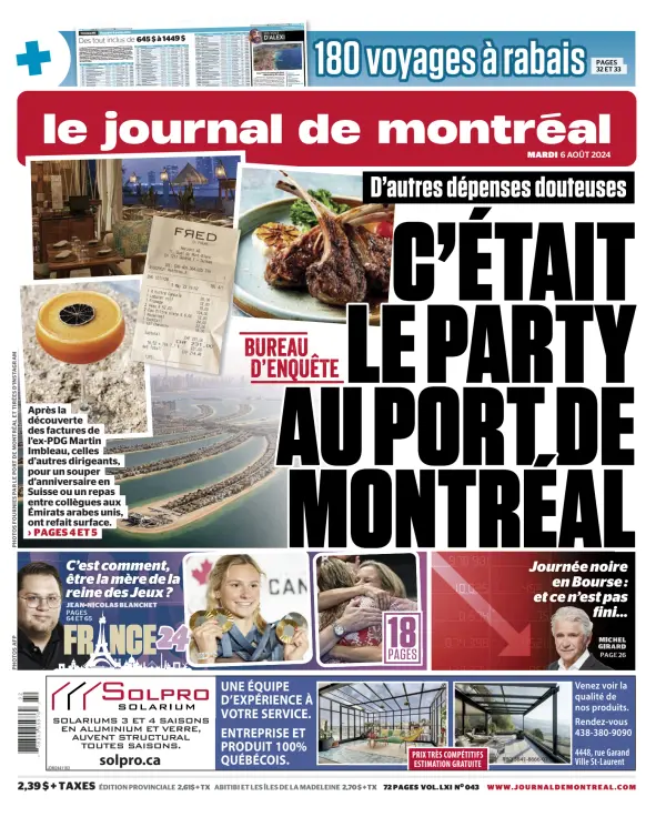 Read full digital edition of Le Journal de Montreal Online newspaper from Canada