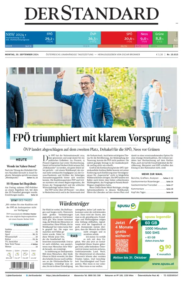 Read full digital edition of Der Standard newspaper from Austria