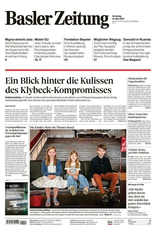 Read full digital edition of Basler Zeitung newspaper from Switzerland