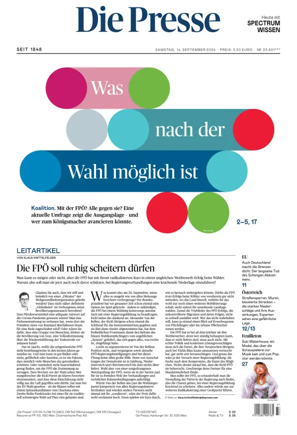 Read full digital edition of Die Presse newspaper from Austria