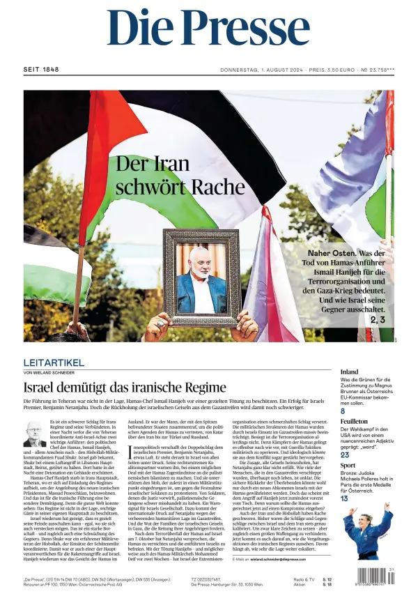 Read full digital edition of Die Presse newspaper from Austria