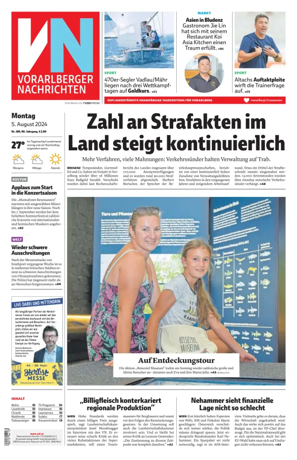 Read full digital edition of Vorarlberger Nachrichten newspaper from Austria