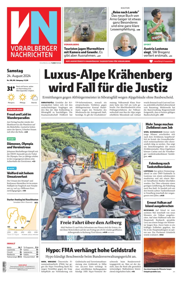 Read full digital edition of Vorarlberger Nachrichten newspaper from Austria