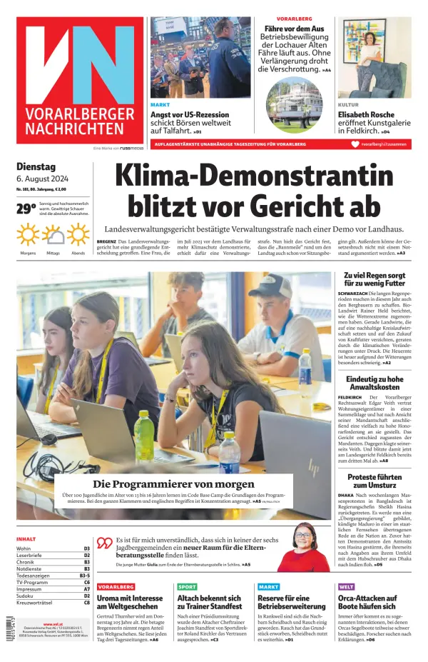 Read full digital edition of Vorarlberger Nachrichten newspaper from Austria