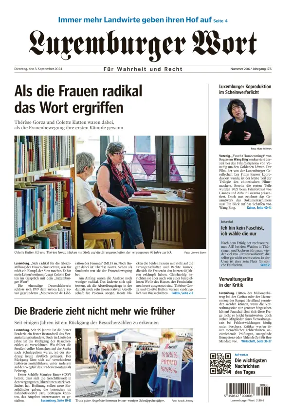 Read full digital edition of Luxemburger Wort newspaper from Luxembourg