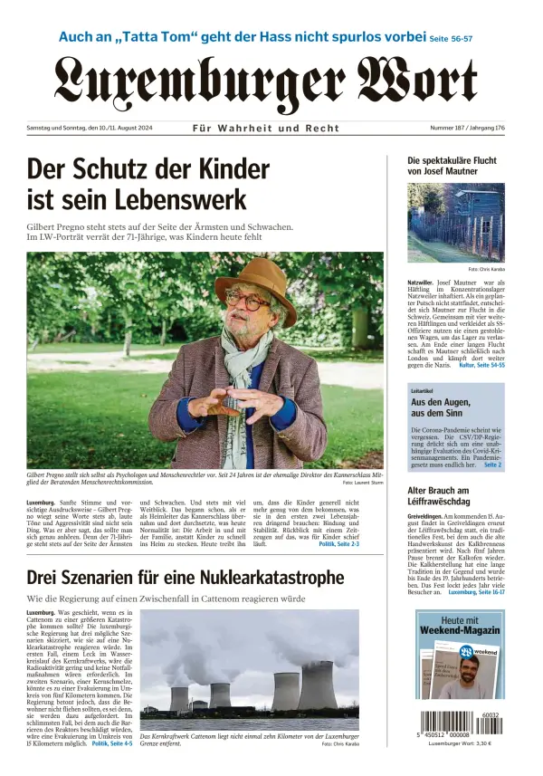 Read full digital edition of Luxemburger Wort newspaper from Luxembourg