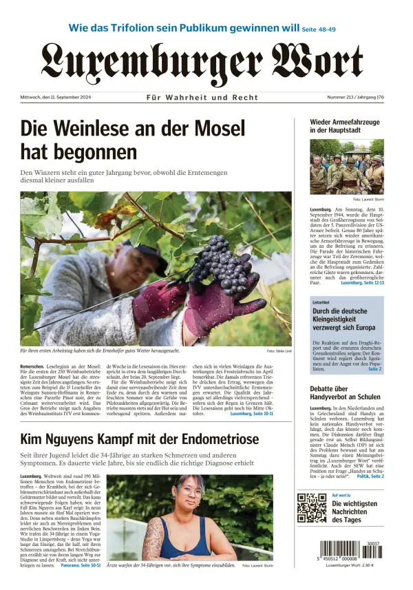 Read full digital edition of Luxemburger Wort newspaper from Luxembourg