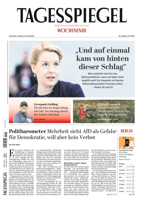 Read full digital edition of Der Tagesspiegel newspaper from Germany