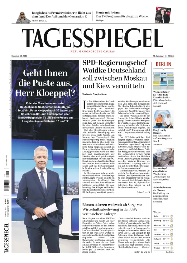 Read full digital edition of Der Tagesspiegel newspaper from Germany