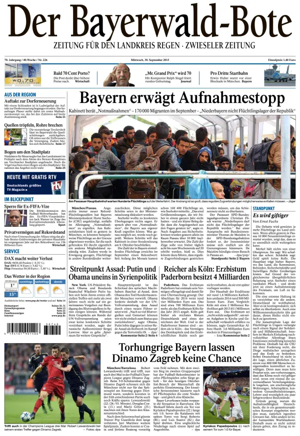 Read full digital edition of Der Bayerwald-Bote newspaper from Germany