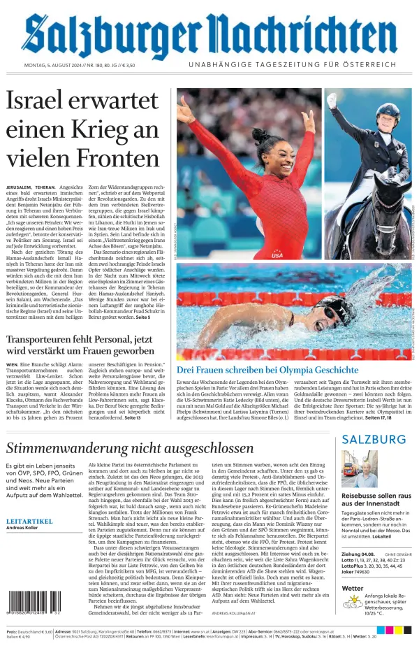 Read full digital edition of Salzburger Nachrichten newspaper from Austria