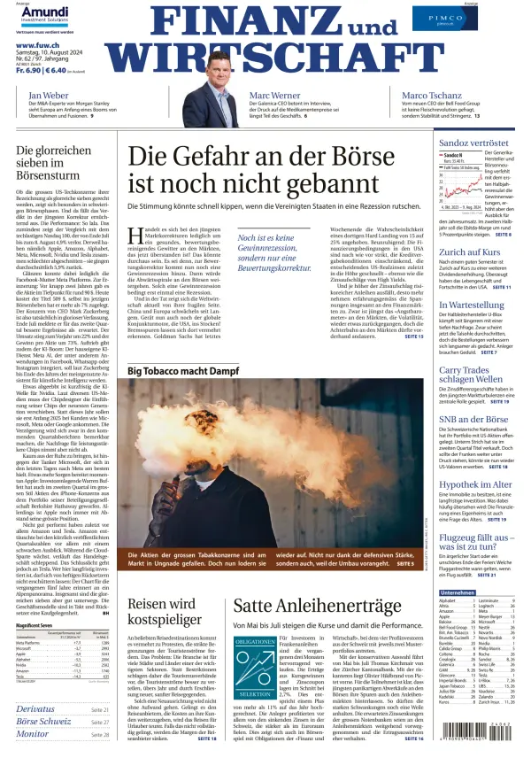 Read full digital edition of Finanz und Wirtschaft newspaper from Switzerland