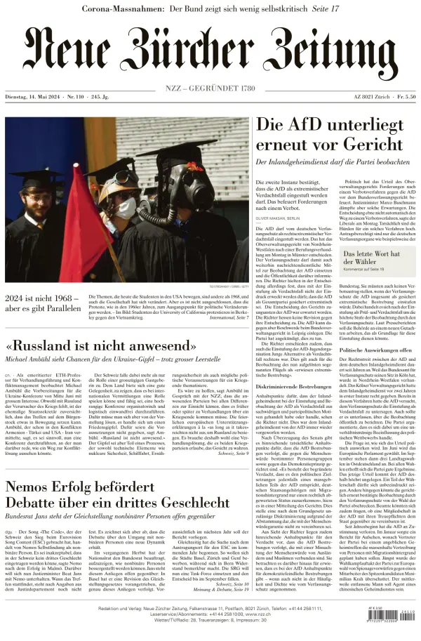 Read full digital edition of Neue Zurcher Zeitung Swiss Edition newspaper from Switzerland
