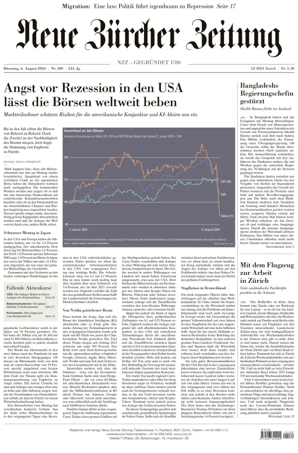 Read full digital edition of Neue Zurcher Zeitung Swiss Edition newspaper from Switzerland