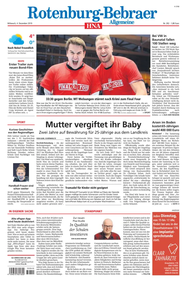 Read full digital edition of HNA Rotenburg-Bebraer Allgemeine newspaper from Germany