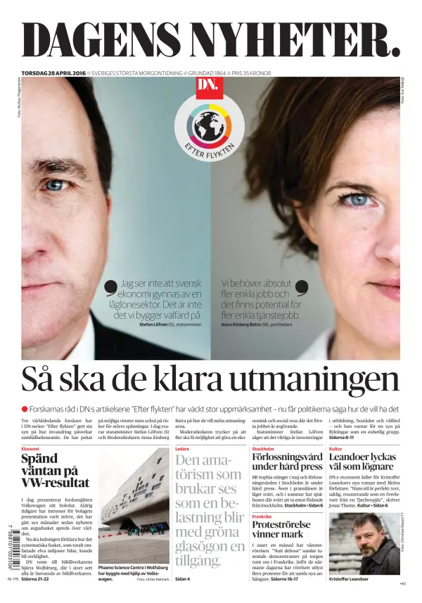 Read full digital edition of Dagens Nyheter newspaper from Sweden