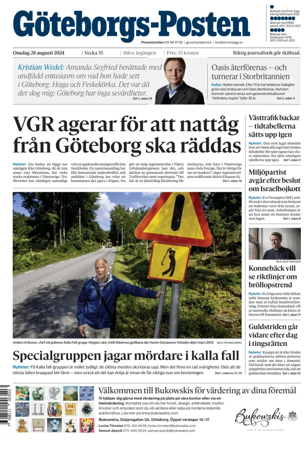 Read full digital edition of Goteborgs-Posten newspaper from Sweden