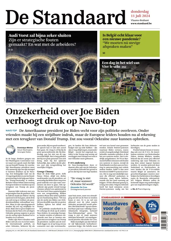 Read full digital edition of De Standaard newspaper from Belgium
