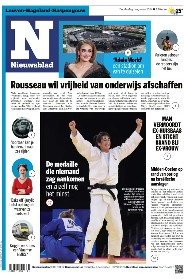 Read full digital edition of Het Nieuwsblad newspaper from Belgium