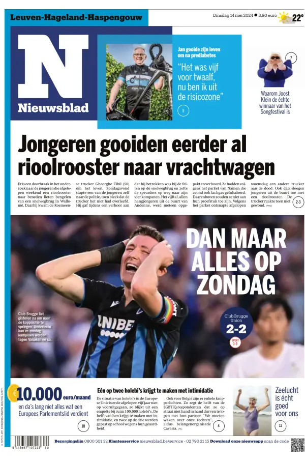 Read full digital edition of Het Nieuwsblad newspaper from Belgium