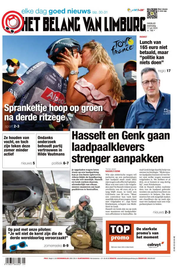 Read full digital edition of Het Belang Van Limburg newspaper from Belgium
