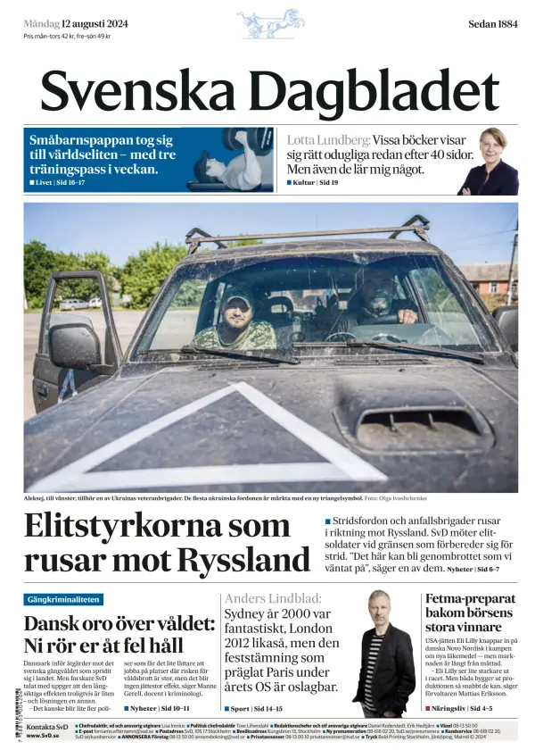 Read full digital edition of Svenska Dagbladet newspaper from Sweden