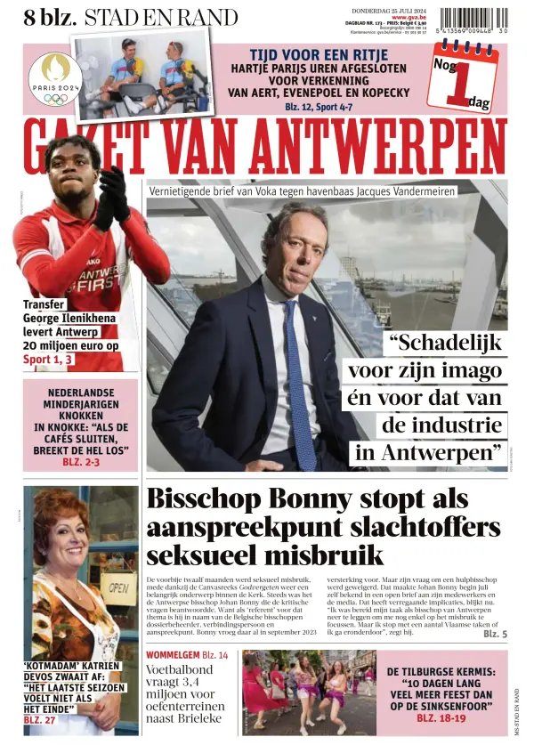 Read full digital edition of Gazet Van Antwerpen Metropool Stad newspaper from Belgium