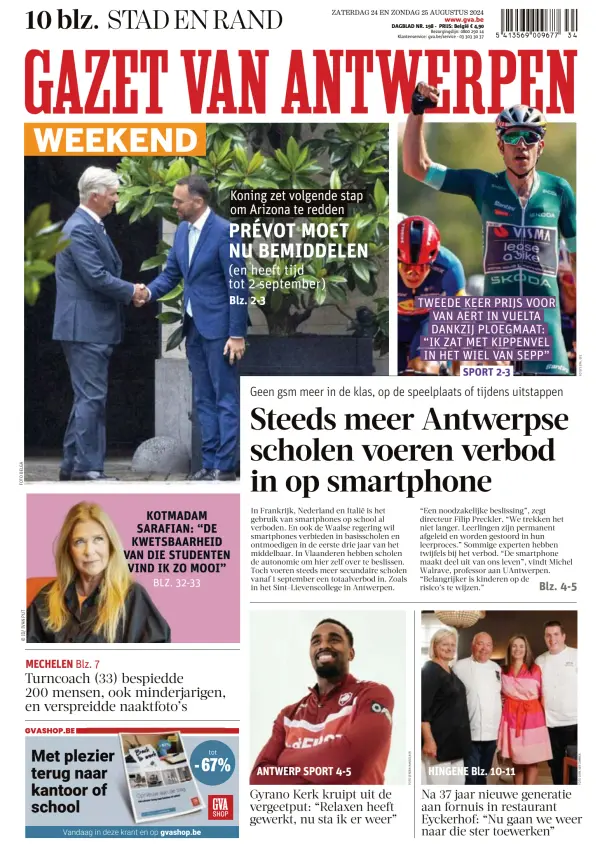 Read full digital edition of Gazet Van Antwerpen Metropool Stad newspaper from Belgium