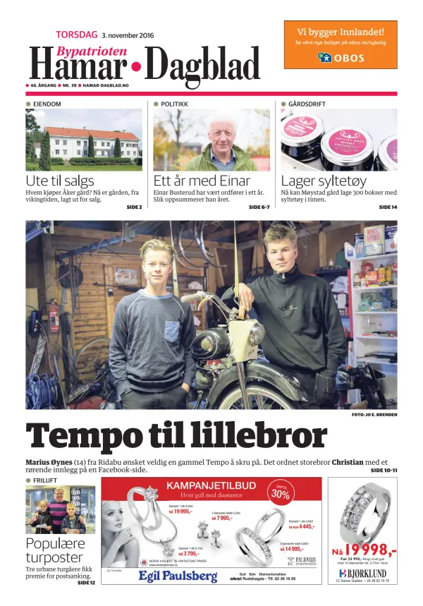 Read full digital edition of Hamar Dagblad newspaper from Norway