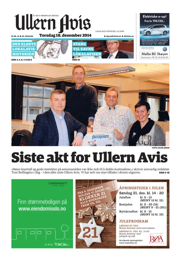 Read full digital edition of Ullen Avis newspaper from Norway