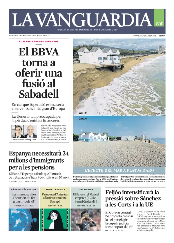 Read full digital edition of La Vanguardia (Catalan) newspaper from Spain
