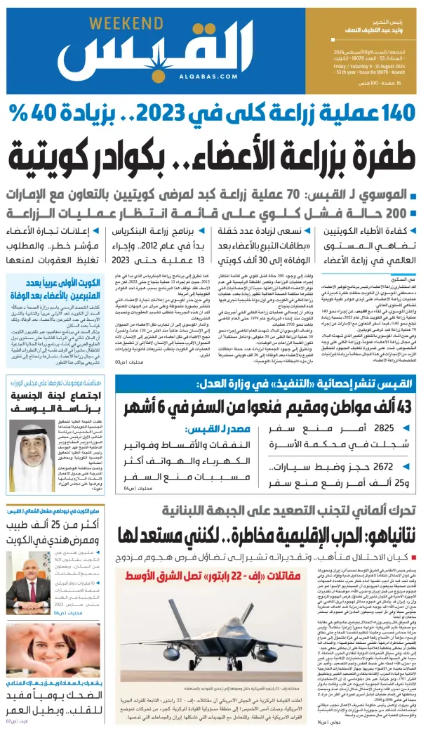 Read full digital edition of Al Qabas newspaper from Kuwait