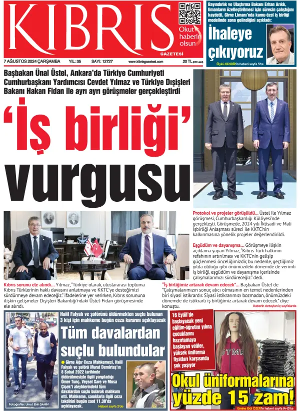 Read full digital edition of Kibris Gazetesi newspaper from Northern Cyprus